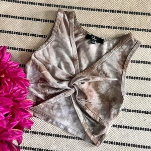 SOLD❤️Lulus Tie-Dye Sleeveless Crop Top Size S